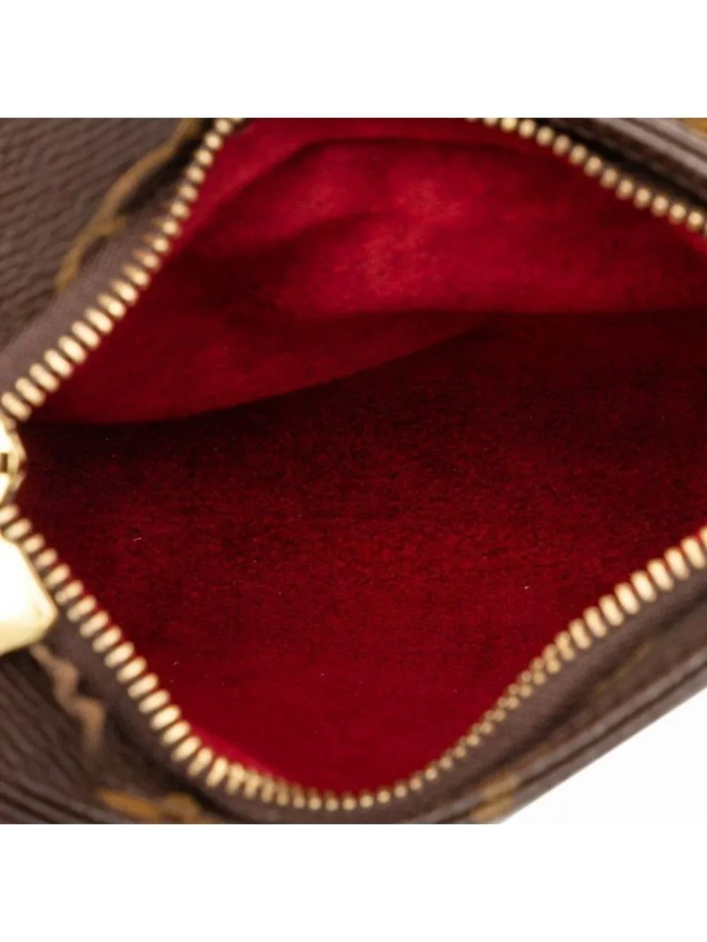 Louis Vuitton Monogram Partition Pouch Brown Leather